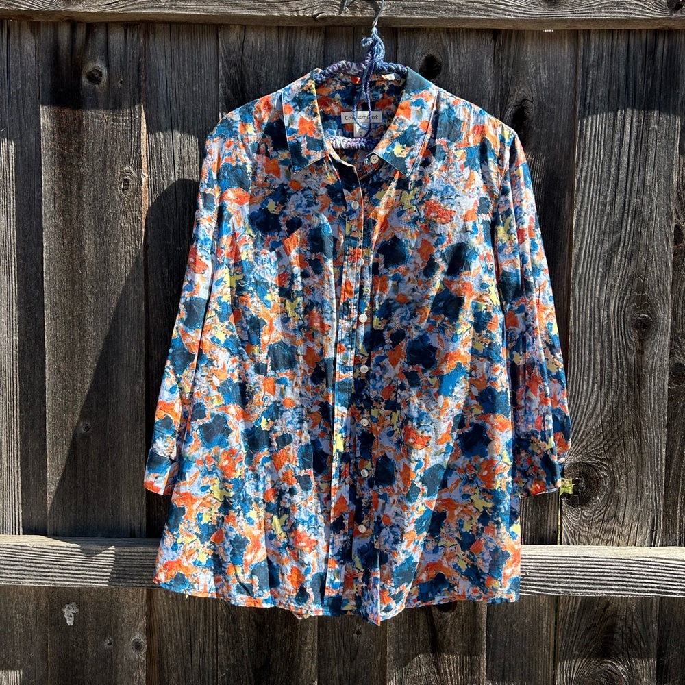 Coldwater Creek lightweight multi-colored blouse.